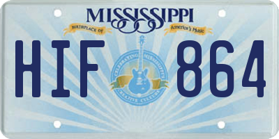 MS license plate HIF864