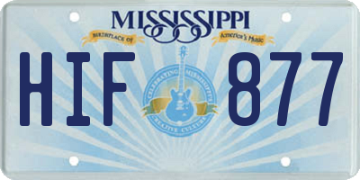 MS license plate HIF877