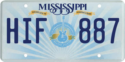 MS license plate HIF887