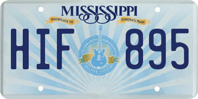 MS license plate HIF895