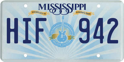 MS license plate HIF942