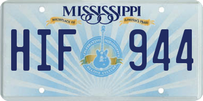 MS license plate HIF944