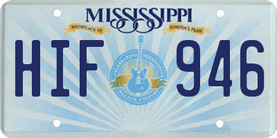 MS license plate HIF946