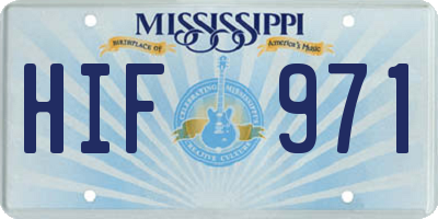MS license plate HIF971