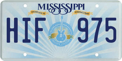 MS license plate HIF975