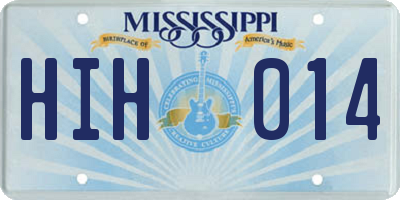 MS license plate HIH014