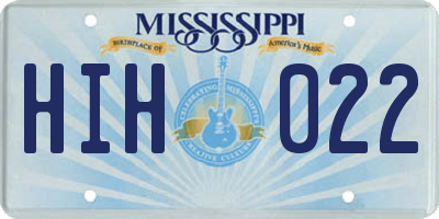 MS license plate HIH022