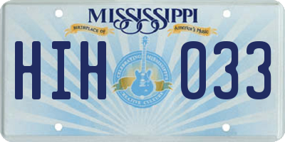 MS license plate HIH033