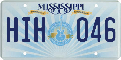 MS license plate HIH046