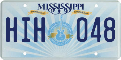 MS license plate HIH048