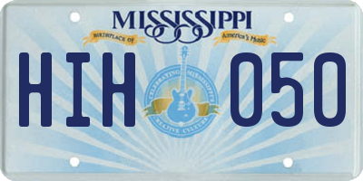 MS license plate HIH050