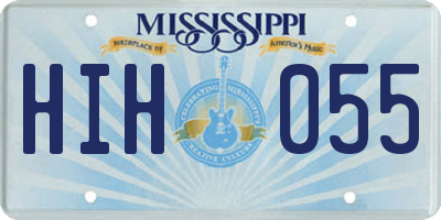 MS license plate HIH055