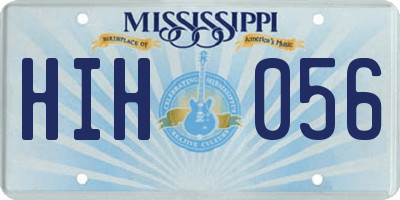 MS license plate HIH056