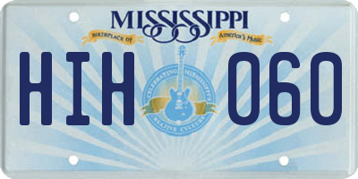 MS license plate HIH060