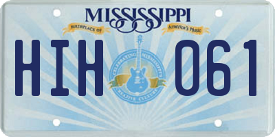 MS license plate HIH061
