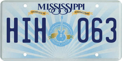 MS license plate HIH063
