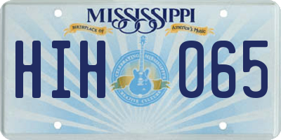 MS license plate HIH065
