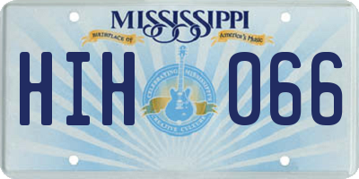 MS license plate HIH066