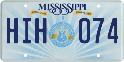 MS license plate HIH074