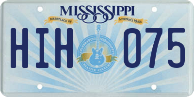 MS license plate HIH075