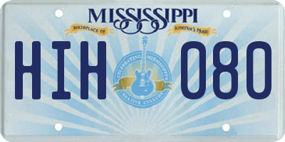 MS license plate HIH080