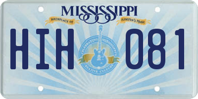 MS license plate HIH081