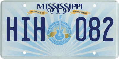MS license plate HIH082