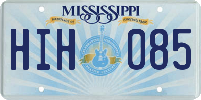 MS license plate HIH085