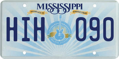 MS license plate HIH090