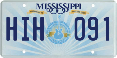 MS license plate HIH091