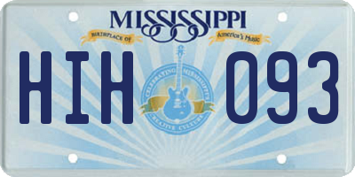 MS license plate HIH093