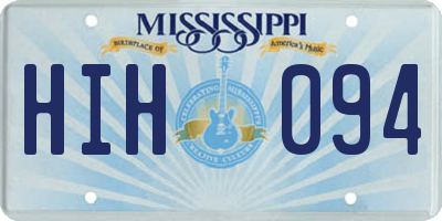 MS license plate HIH094