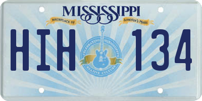 MS license plate HIH134
