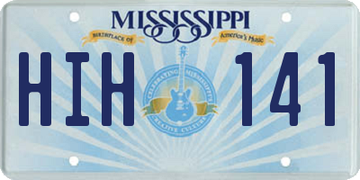 MS license plate HIH141