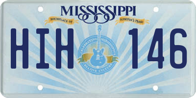 MS license plate HIH146