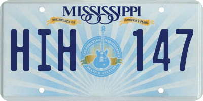 MS license plate HIH147