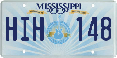 MS license plate HIH148