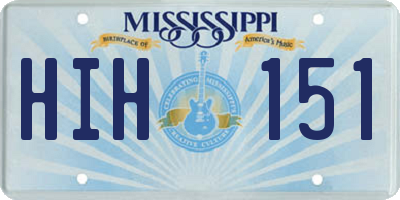 MS license plate HIH151
