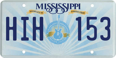 MS license plate HIH153