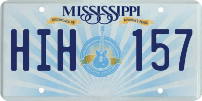MS license plate HIH157