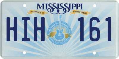 MS license plate HIH161