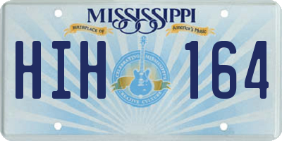 MS license plate HIH164