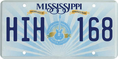 MS license plate HIH168