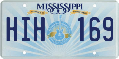 MS license plate HIH169