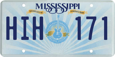 MS license plate HIH171