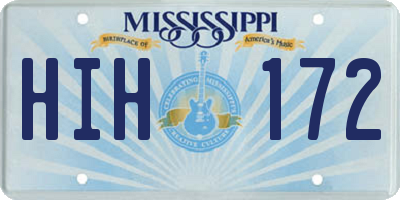 MS license plate HIH172