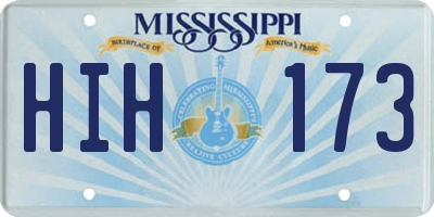MS license plate HIH173