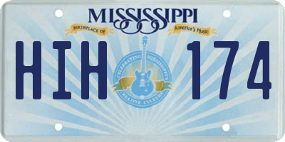MS license plate HIH174