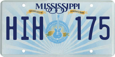 MS license plate HIH175