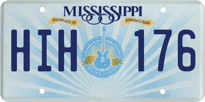 MS license plate HIH176